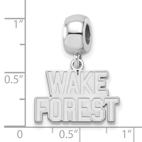 Sterling Silver Wake Forest University Small Dangle Bead Charm - Picture 4 of 5